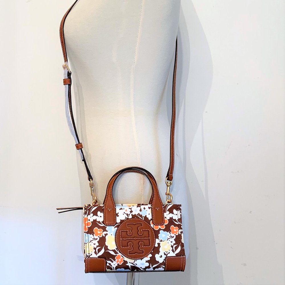 NWT TORY BURCH ELLA PRINTED MICRO REVERIE TOTE - Picture 1 of 7